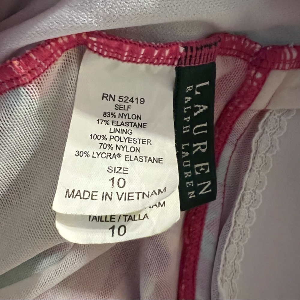 Lauren Ralph Lauren Twist Front Floral Halter One Piece Swimsuit - Picture 10 of 11